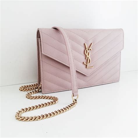 ysl woc pink|Pink Grainy Leather Monogram Wallet On Chain (WOC).